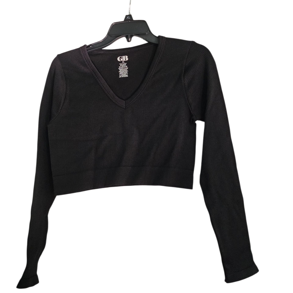 nwt Gianni Bini Black V-Neck Crop Top